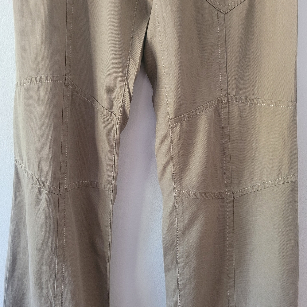 Athleta Women Tencel Pant Wide Leg Tan 4 Tall 34.5" Inseam Lightweight Relaxed - Picture 6 of 13